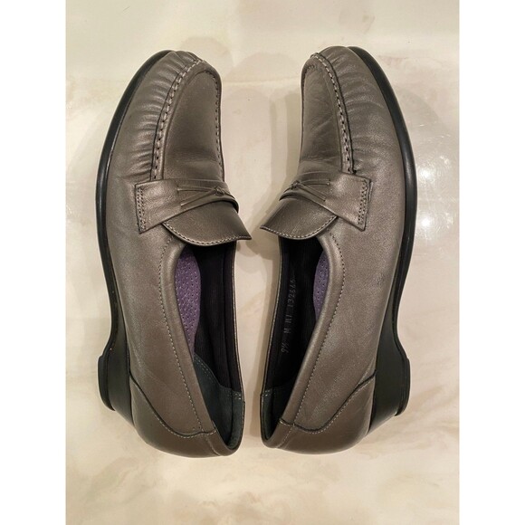 SAS Tripad Comfort Easier Womens  Grey Leather Slip on  Loafers Size 9.5 M - Picture 6 of 11